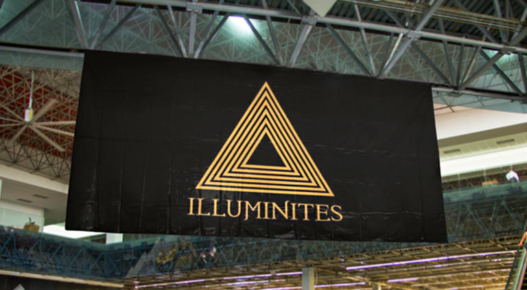 Illuminites - Stage Banner - Arctic Wolf Design