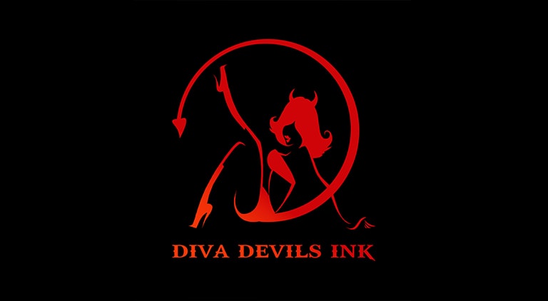 Diva Devils Ink - Logo - Arctic Wolf Design